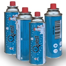 Набір газових балонів бутанових Quest, 220 гр, 4 шт