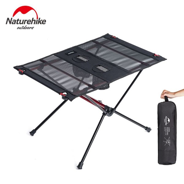 Стіл розкладний полегшений Naturehike NH19Z027-Z, сітка/алюміній, чорний