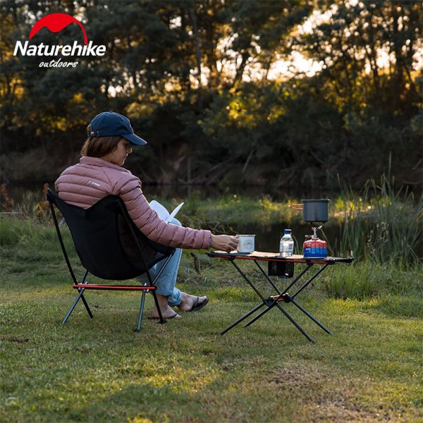 Стіл розкладний полегшений Naturehike NH19Z027-Z, сітка/алюміній, чорний