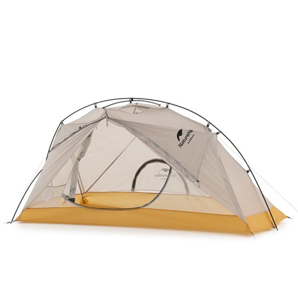 Палатка сверхлегкая одноместная Naturehike NH21ZP003, серо-желтая