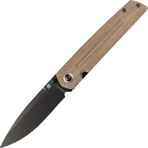 Нож Artisan Sirius Black Blade, S35VN Steel Micarta od green