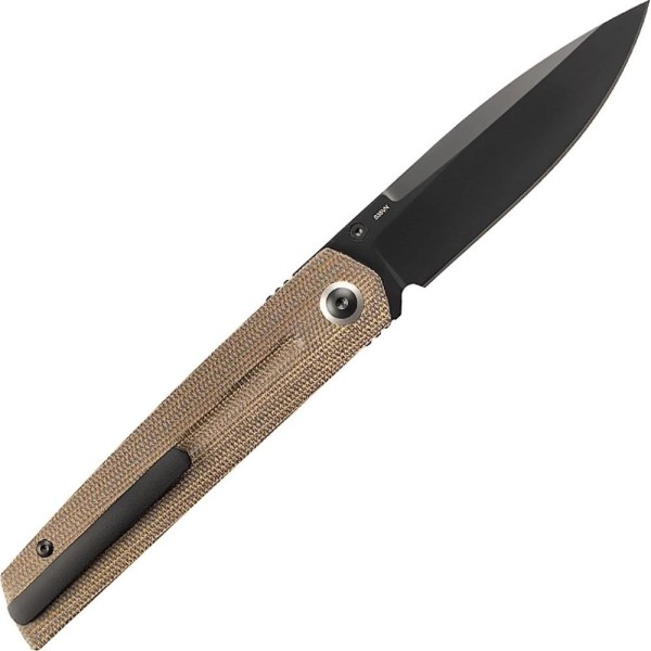 Нож Artisan Sirius Black Blade, S35VN Steel Micarta od green