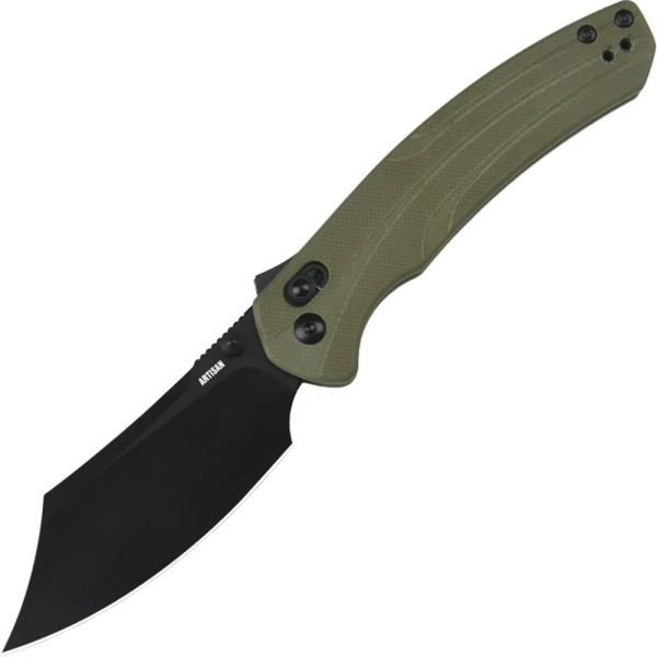 Нож Artisan Simoon Black Blade AR-RPM9 G10 green