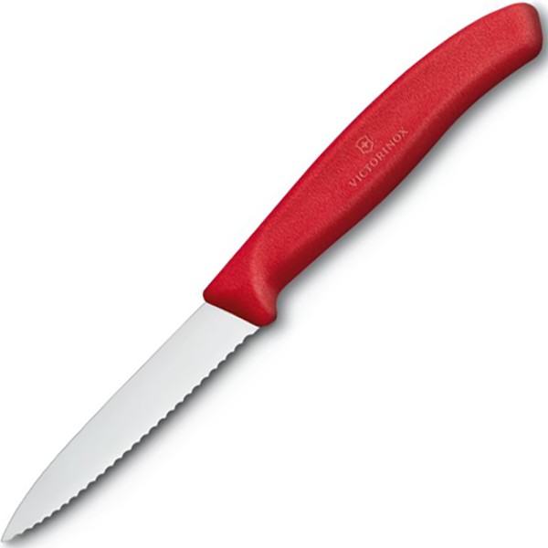 Кухонный нож Victorinox SwissClassic Paring 6.7631, серрейтор, 8 см, красный