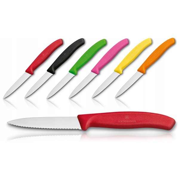 Кухонный нож Victorinox SwissClassic Paring 6.7631, серрейтор, 8 см, красный