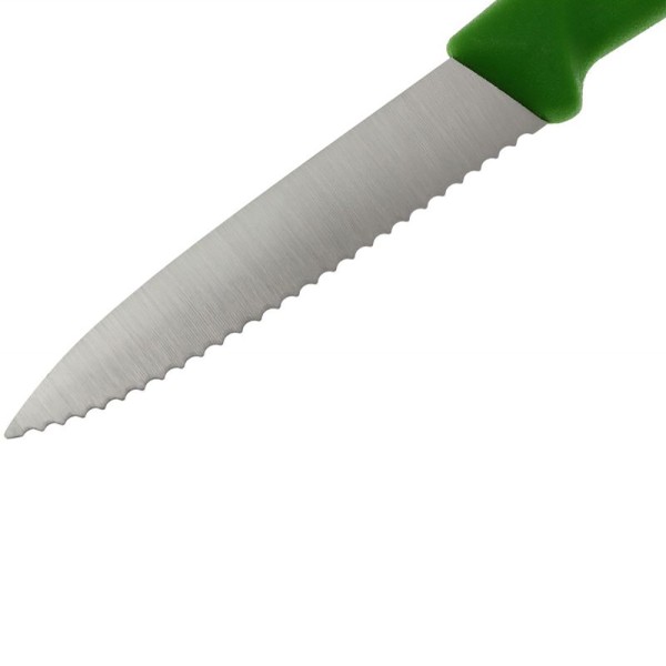 Кухонный нож Victorinox SwissClassic Paring 6.7636.L114, серрейтор, 8 см, зеленый