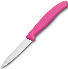 Кухонный нож Victorinox SwissClassic Paring 6.7636.L115, серрейтор, 8 см, розовый