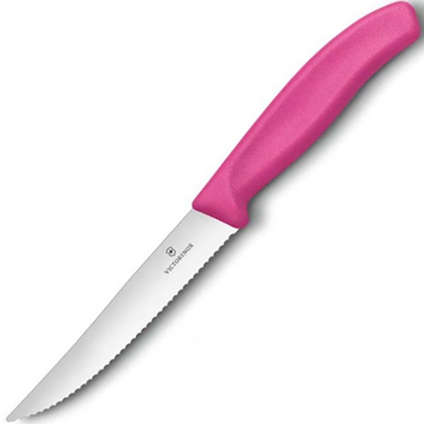 Нож для стейка Victorinox SwissClassic Steak 6.7936.12L5, серрейтор, 12 см, розовый