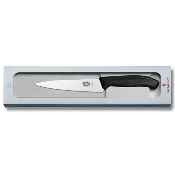 Нож кухонный Victorinox SwissClassic Kitchen 6.8003.12G, 12 см, черный, подарочная упаковка