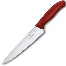 Ніж кухонний Victorinox SwissClassic Carving 6.8001.19B, 19 см, червоний, блістер