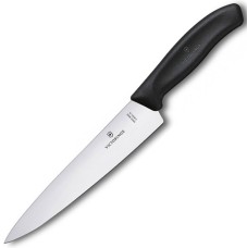 Ніж кухонний Victorinox SwissClassic Carving 6.8003.19G, 19 см, чорний, подарункова упаковка