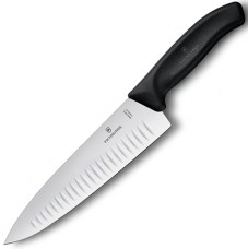 Кухонний ніж Victorinox SwissClassic Carving 6.8083.20G, 20 см, чорний, подарункова упаковка