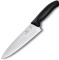 Кухонний ніж Victorinox SwissClassic Carving 6.8083.20G, 20 см, чорний, подарункова упаковка