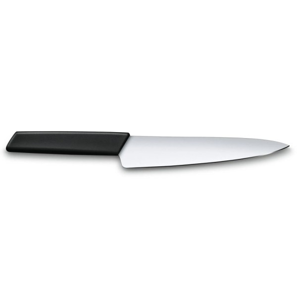 Кухонный нож Victorinox Swiss Modern Carving 6.9013.19B, 19 см, черный, блистер