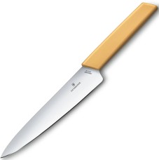 Кухонний ніж Victorinox Swiss Modern Carving Honey 6.9016.198B, 19 см, жовтий, блістер
