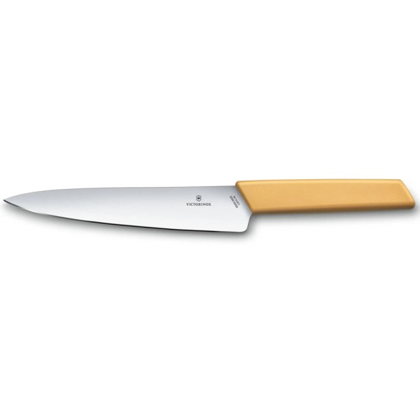 Кухонний ніж Victorinox Swiss Modern Carving Honey 6.9016.198B, 19 см, жовтий, блістер