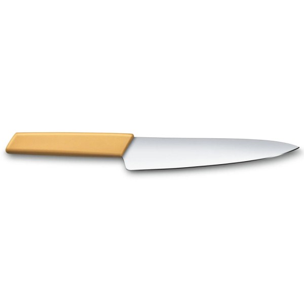 Кухонний ніж Victorinox Swiss Modern Carving Honey 6.9016.198B, 19 см, жовтий, блістер