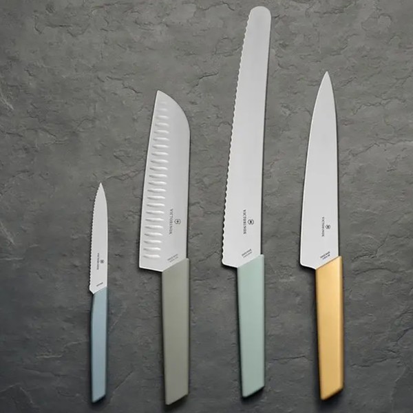 Кухонний ніж Victorinox Swiss Modern Carving Honey 6.9016.198B, 19 см, жовтий, блістер