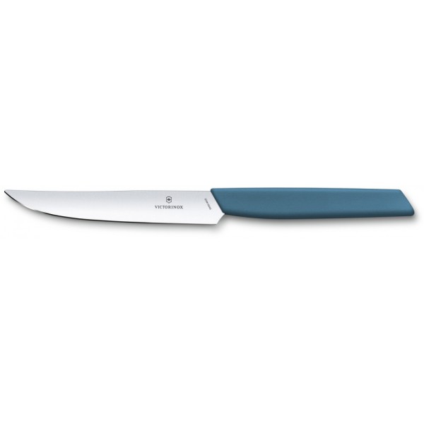 Нож для стейка Victorinox Swiss Modern Steak 6.9006.122, 12 см, голубой
