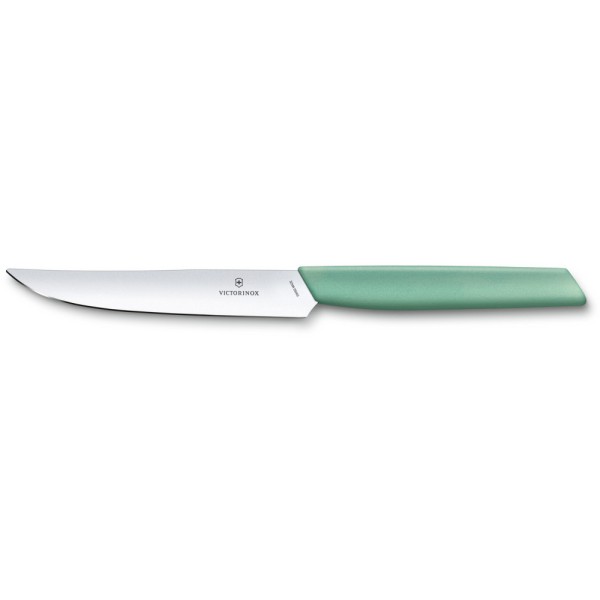 Нож для стейка Victorinox Swiss Modern Steak 6.9006.1241, 12 см, мятный