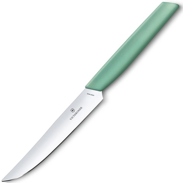 Нож для стейка Victorinox Swiss Modern Steak 6.9006.1241, 12 см, мятный