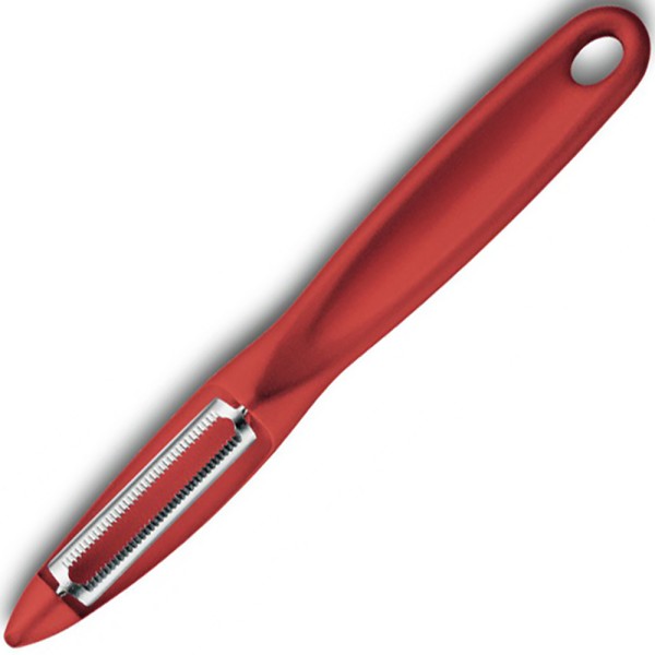 Овощечистка универсальная Victorinox, 7.6075,1, серрейторная двусторонняя РК, красная