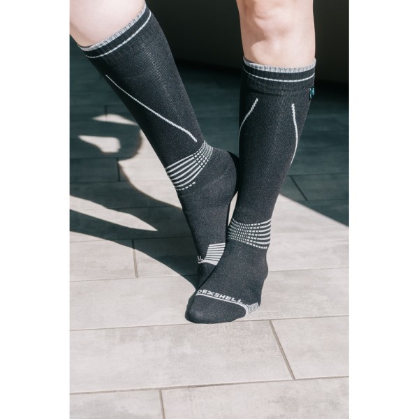Водонепроникні шкарпетки Dexshell Longlite Socks 2.0, сірі полоски, розмір S (36-38)