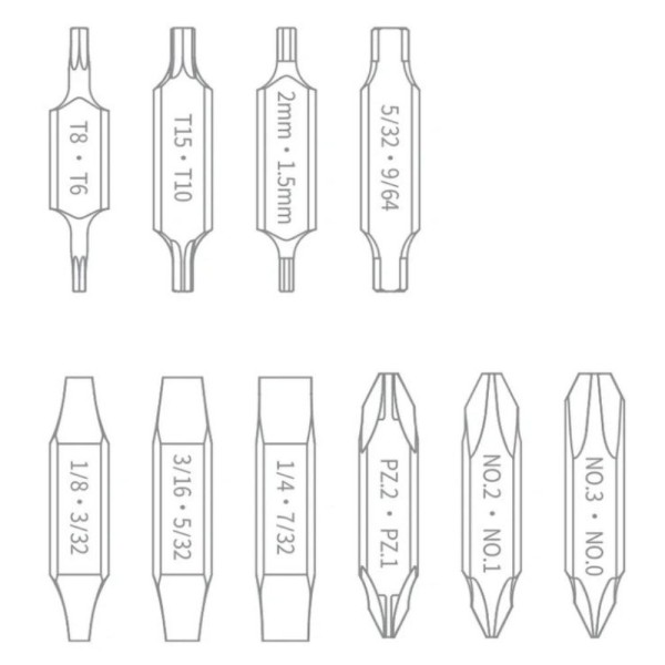 Набор бит для NexTool Flagship Captain та Pocket tool