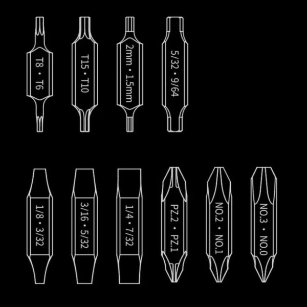 Набор бит для NexTool Flagship Captain та Pocket tool