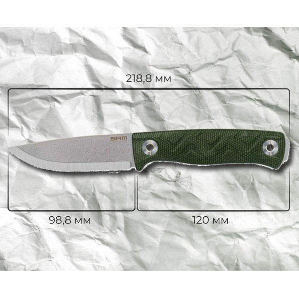 Нож SRM Bushcut 702T-MT, темно-зеленый