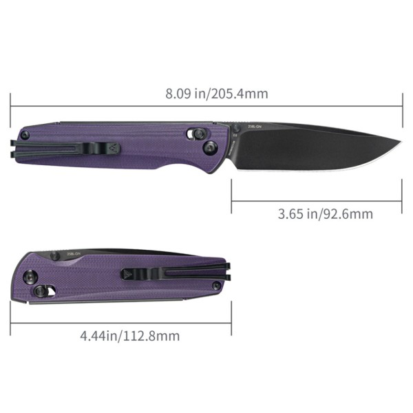 Нож SRM Terrier 258L-GN, фиолетовый