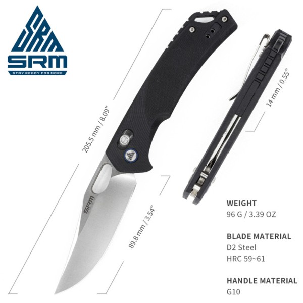 Нож SRM Retriever 9201, черный