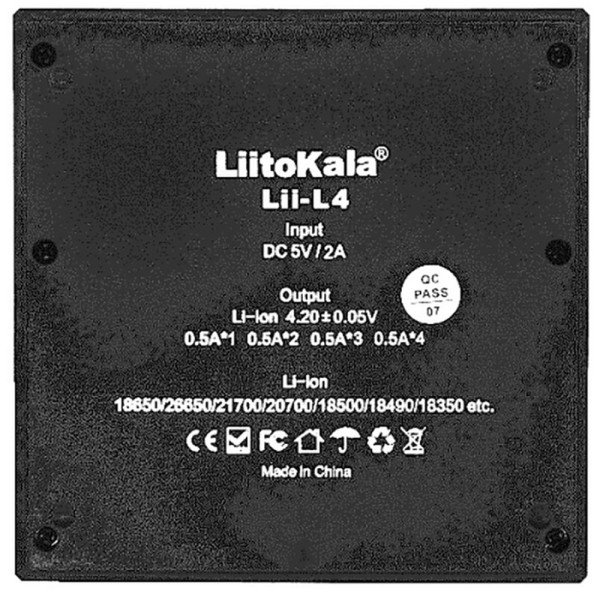 Универсальное зарядное устройство LiitoKala Lii-L4 на 4 канала