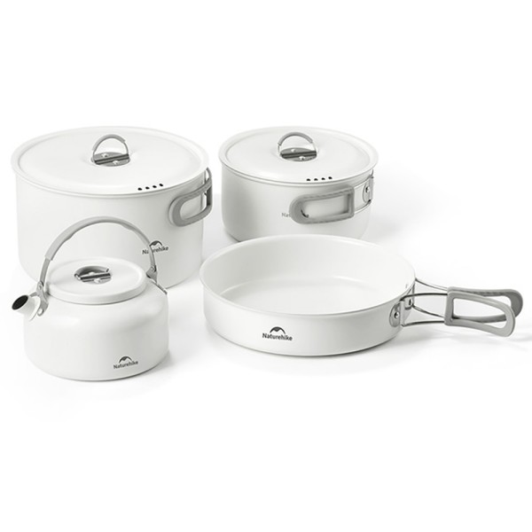 Чайник Naturehike с керамическим антипригарным покрытием, CNK2450CF013 0,8 л, алюминий, белый