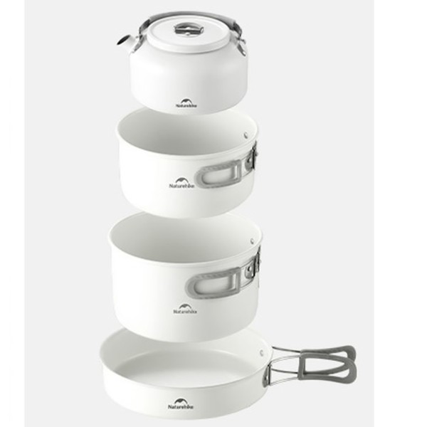 Чайник Naturehike с керамическим антипригарным покрытием, CNK2450CF013 0,8 л, алюминий, белый
