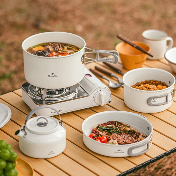 Чайник Naturehike с керамическим антипригарным покрытием, CNK2450CF013 0,8 л, алюминий, белый