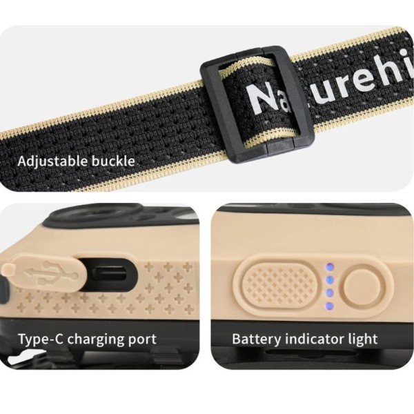 Фонарь налобный Naturehike CNK2450ZM015, песочный
