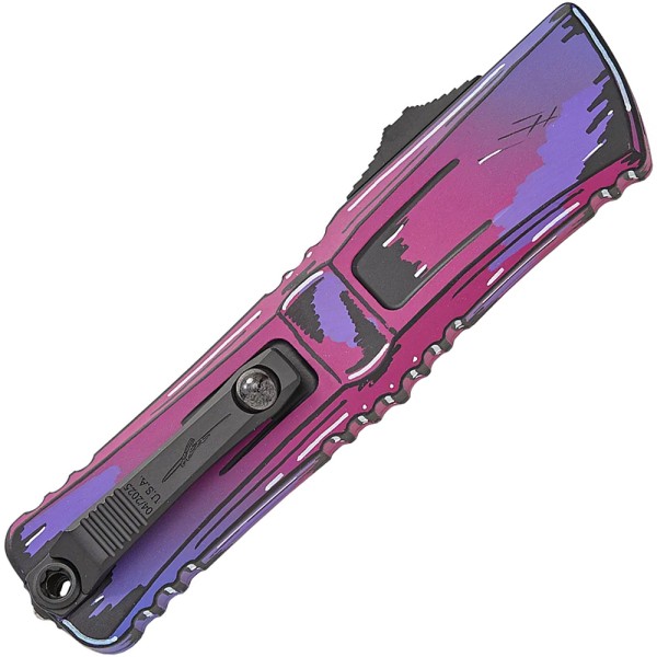 Нож Microtech Combat Troodon Gen III D/E Cerakote Comic Strip Purple