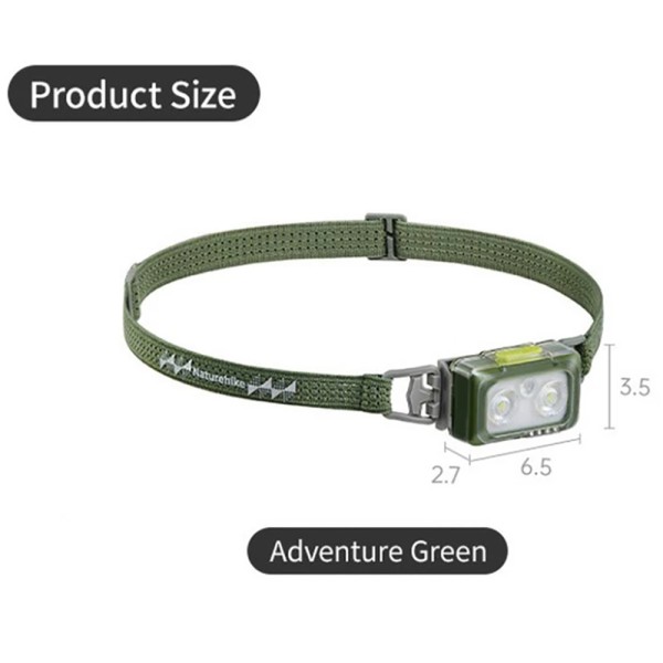 Фонарь налобный Naturehike CNK2550ZM011, зеленый