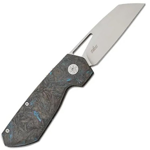 Нож Maserin W2, M390, fat carbon, синий 371/B