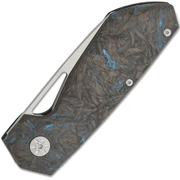 Нож Maserin W2, M390, fat carbon, синий 371/B