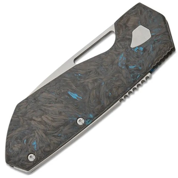 Нож Maserin W2, M390, fat carbon, синий 371/B