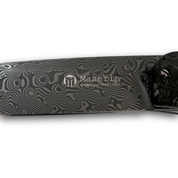 Нож Maserin Gourmet, дамаск, fat carbon, зеленый, 380/DV