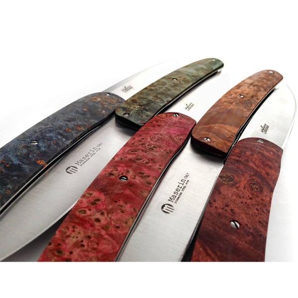 Нож Maserin Gourmet, дамаск, fat carbon, зеленый, 380/DV