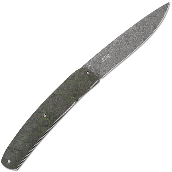 Нож Maserin Gourmet, дамаск, fat carbon, зеленый, 380/DV