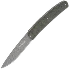 Нож Maserin Gourmet, дамаск, fat carbon, зеленый, 380/DV