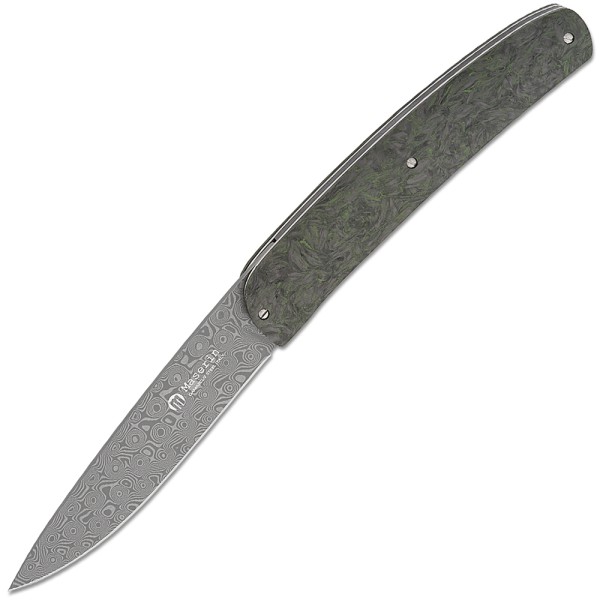 Нож Maserin Gourmet, дамаск, fat carbon, зеленый, 380/DV
