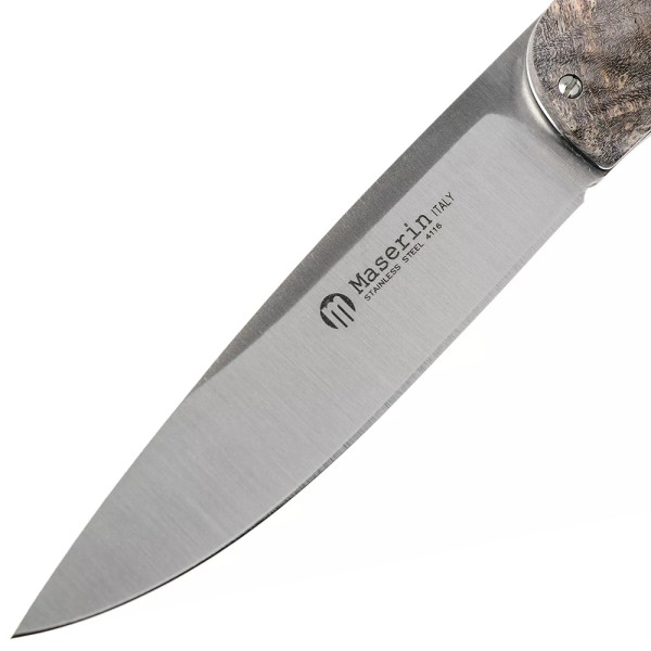 Нож Maserin Gourmet, 1.4116, черный кап тополя, 380/RN