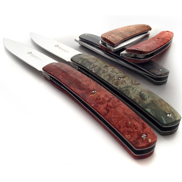 Нож Maserin Gourmet, 1.4116, зеленый кап тополя, 380/RV