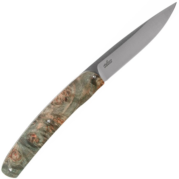 Нож Maserin Gourmet, 1.4116, зеленый кап тополя, 380/RV